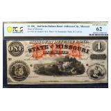 Graded 186_ State of MO $1 Defence Bond note