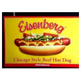 Metal 36x23.25 Eisenberg Beef Hot Dog sign NO SHIP