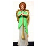 Vtg 34in angel w/ horn blow mold no cord NO SHIP
