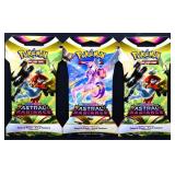 3 sealed Pokemon Astral Radiance booster packs