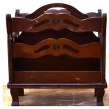 Vintage wood magazine rack see pics