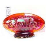 Fenton red carnival oval dealer sign