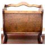 Vintage wood magazine rack