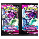 2 sealed Pokemon Fusion Strike foil card packs