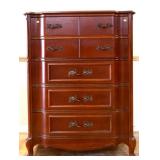 Vintage French Provincial 5 drawer tall chest