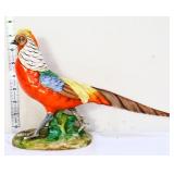 Italian 11.5in long colorful pheasant figure