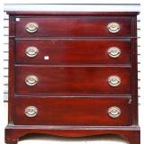 Vintage mahogany hepplewhite 4 drawer chest