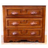 Victorian marble top 3 drawer bachelors chest