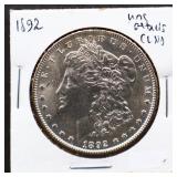 1892 Morgan silver dollar