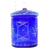 Blue bohemian biscuit jar