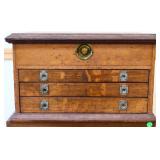 Vintage wood machinist cabinet, see pics, locked