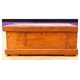 Primitive wood tool chest with trays see pics