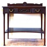 Vintage mahogany high leg 1 drawer server