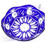 Blue bohemian 11.5in diameter bowl