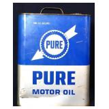 Vintage 2gal Pure Motor Oil can