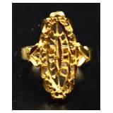 10k gold filigree ring
