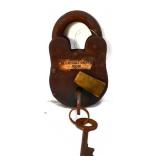 Cast iron lock with key