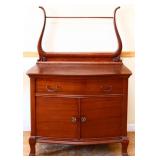 Vintage wood wash stand w/ towel bat