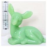 Jadeite laying deer figure