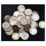 Lot of 50 barber dimes