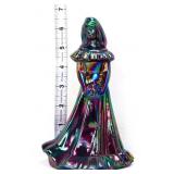 Fenton plum iridescent  7in bridesmaid figure