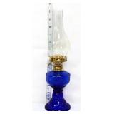 Cobalt base miniature oil lamp