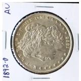 1892O Morgan silver dollar