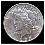 1922D peace dollar