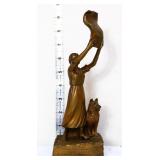Vntg 9in figural Florence Martus girl statue