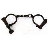 Pair of iron handcuffs