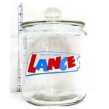 Round glass Lance canister w/ glass lid