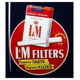 Vntg metal 24.5x29.5 L&M Filters Cigarette sign