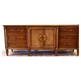 MCM United 6 drawer 2 door dresser