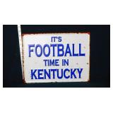 Metal Football Time In Kentucky sign