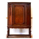 1920s 1 door blind china cabinet