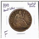 1840 seated liberty half dollar