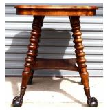 Vintage clawfoot stand table