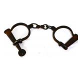 Pair of iron handcuffs