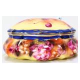 Porcelain dresser box w/ flowers