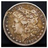1902O Morgan silver dollar