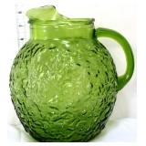 Vintage Lido Milano crinkle green ball pitcher