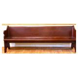 Vintage wood church pew