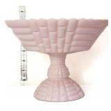 Vntg Jeanette louisa pink milk glass compote
