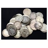 Lot of 50 barber dimes