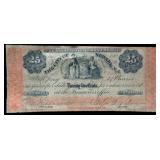 1862 City Of Newark NJ 25 cent note