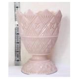 Vntg Napco pink milk glass 6in planter