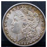 1882 Morgan silver dollar