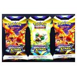 3 sealed Pokemon Brilliant Stars booster packs