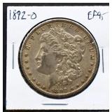 1892O Morgan silver dollar