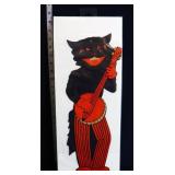 Vintage Halloween Scat Cat w/ banjo cutout